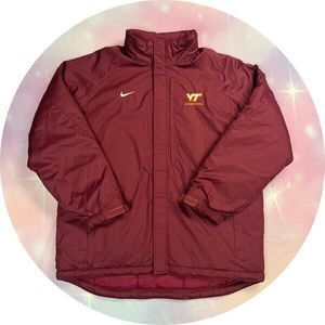 Nike Virginia Tech Hokies Quilted Embroidered Puffer Coat Jacket Mens XL
